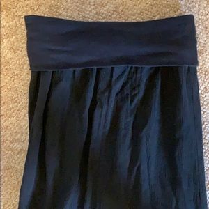 Banana Republic Skirts - Black Flowy Linen Maxi Skirt With Foldover Top Banana Republic Skirts - Black Flowy Linen Maxi Skirt With Foldover Top